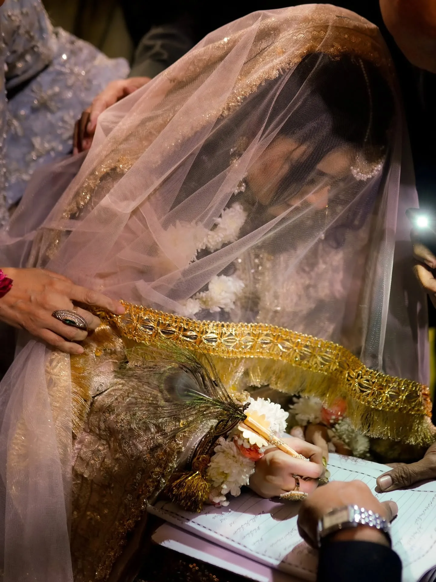 Nikkah photographer capturing couple and family moments in Karachi