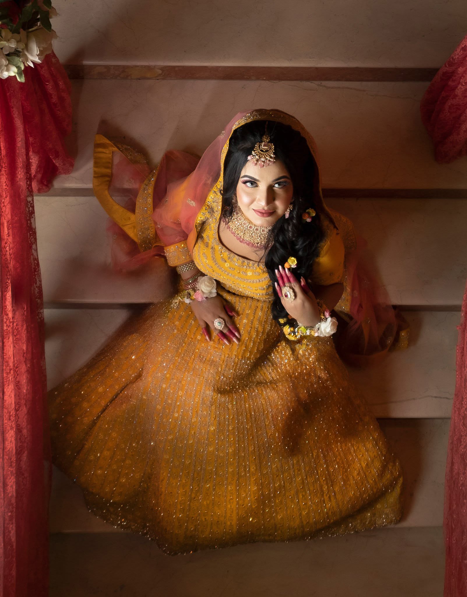 Candid wedding moment photographed by a female photographer in Karachi